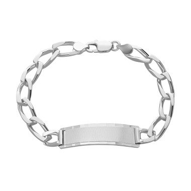 Pulsera Esclava Placa Plata...