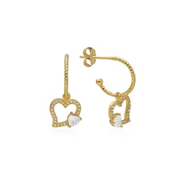 Boucles d’oreilles Coeur...