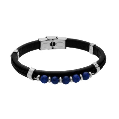 Bracelet Lapislazuli  Cuir...