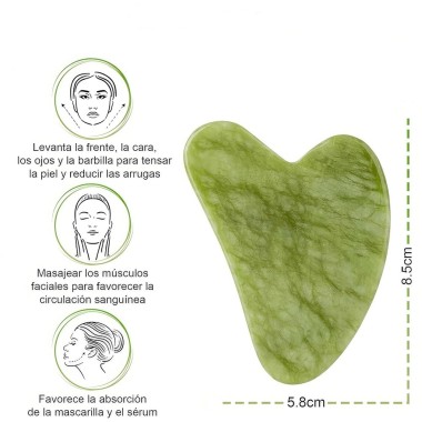 Gua Sha en Piedra Jade Natural