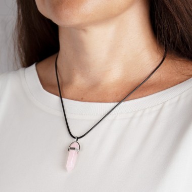 Collier Quartz Rose Naturel