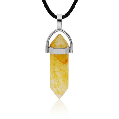 Collier Quartz Citrine Naturel