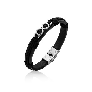 Bracelet Infini Cuir et...