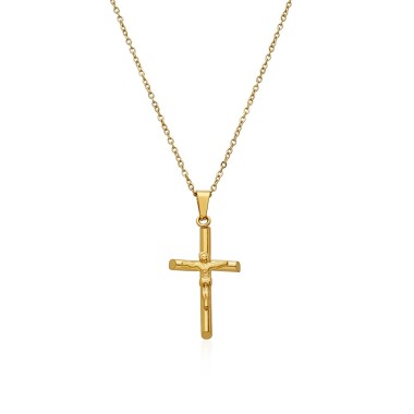 Collier Croix Tube Cristo...